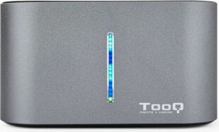 Dviguba doko stotelė TooQ TQDS-805G 2.5"-3.5" HDD/SSD SATA USB 3.0 kaina ir informacija | Vidiniai kietieji diskai (HDD, SSD, Hybrid) | pigu.lt