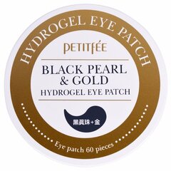 Paakių pagalvėlės Petitfee Black Pearl &amp; Gold Hydrogel Eye Patch 60 vnt. цена и информация | Маски для лица, патчи для глаз | pigu.lt