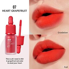 Peripera Ink Airy Velvet No. 007 Heart Grapefruit 4 g - Pitkäkestoinen, nestemäinen huulipuna. kaina ir informacija | Lūpų dažai, blizgiai, balzamai, vazelinai | pigu.lt