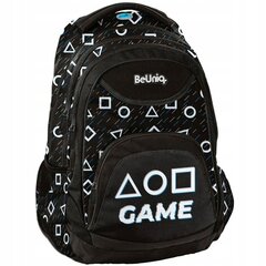 Mokyklinė kuprinė BeUniq Game Black BU23SG-2708, 40x30x18 cm цена и информация | Школьные рюкзаки, спортивные сумки | pigu.lt