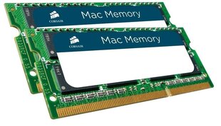 Corsair Mac Memory 16GB DDR3 CL11 SO-DIMM KIT OF 2 CMSA16GX3M2A1600C11 цена и информация | Оперативная память (RAM) | pigu.lt