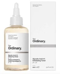 Отшелушивающий тоник The Ordinary  с гликолевой кислотой 7%, 100мл цена и информация | Средства для очищения лица | pigu.lt