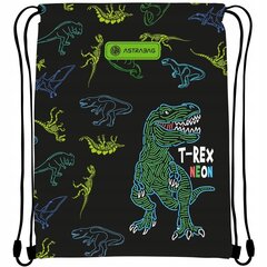 Maišelis-kuprinė AstraBag T-Rex Neon 507023014, 40×33 cm цена и информация | Школьные рюкзаки, спортивные сумки | pigu.lt