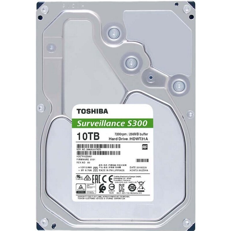 Toshiba HDETV10ZSA51F цена и информация | Vidiniai kietieji diskai (HDD, SSD, Hybrid) | pigu.lt