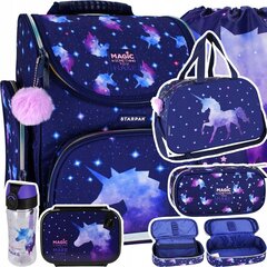 Mokyklinė kuprinė su priedais Starpak Unicorn Galaxy 492603, 6 dalių цена и информация | Школьные рюкзаки, спортивные сумки | pigu.lt