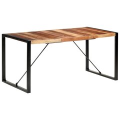 Valgomojo stalas, 160x80x75 cm, rudas kaina ir informacija | Virtuvės ir valgomojo stalai, staliukai | pigu.lt