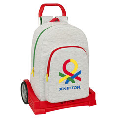 Kuprinė su ratukais Benetton Pop, pilka, 30 x 46 x 14 cm kaina ir informacija | Kuprinės mokyklai, sportiniai maišeliai | pigu.lt