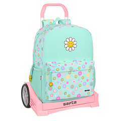 Школьный рюкзак с колесиками Smiley Summer fun, бирюзовый, 32 x 43 x 14 см цена и информация | Школьные рюкзаки, спортивные сумки | pigu.lt