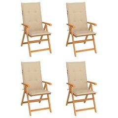 4-ių kėdžių komplektas EU, smėlio spalvos kaina ir informacija | Lauko kėdės, foteliai, pufai | pigu.lt