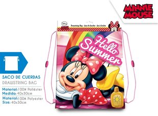 Sporto krepšys Minnie Mouse, 40cm kaina ir informacija | Kuprinės mokyklai, sportiniai maišeliai | pigu.lt