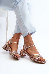 Women's Low Heel Sandals in Synthetic Leather Sergio Leone SK046 Silver 31584-21 цена и информация | Женские босоножки | pigu.lt