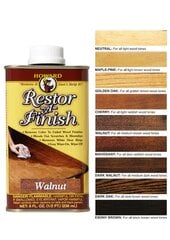 Baldų renovatorius, Howard, Restor-A-Finish 236 ml, Dark Walnut kaina ir informacija | Impregnantai, priežiūros priemonės | pigu.lt