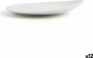 Плоская тарелка Ariane Tornado White Керамика Двухцветный Ø 21 cm (12 штук) цена и информация | Посуда, тарелки, обеденные сервизы | pigu.lt