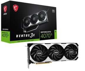 MSI GeForce RTX 4070 Ti VENTUS 3X 12G OC kaina ir informacija | Vaizdo plokštės (GPU) | pigu.lt