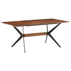 Valgomojo stalas, 180x90x76 cm, rudas kaina ir informacija | Virtuvės ir valgomojo stalai, staliukai | pigu.lt