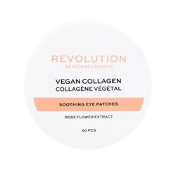 Paakių kaukė Revolution Rose Gold Vegan Collagen Soothing Eye Patches, 60 vnt kaina ir informacija | Veido kaukės, paakių kaukės | pigu.lt