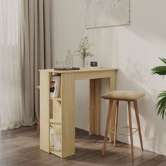Baro stalas, rudas kaina ir informacija | Virtuvės ir valgomojo stalai, staliukai | pigu.lt