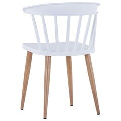 Valgomojo kėdės, 2 vnt., baltos spalvos, plastikas kaina ir informacija | Virtuvės ir valgomojo kėdės | pigu.lt