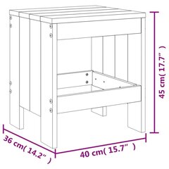 2-jų sodo taburečių komplektas , 40x36x45 cm, juodas цена и информация | Садовые стулья, кресла, пуфы | pigu.lt