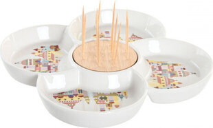 Комплект для аперитива DKD Home Decor Натуральный Красный Разноцветный Керамика 22 x 22 x 7 cm Cottage Дома цена и информация | Посуда, тарелки, обеденные сервизы | pigu.lt