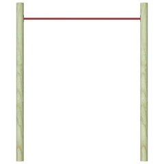 Skersinis, raudonos spalvos, 125 cm, plienas цена и информация | Детские игровые домики | pigu.lt