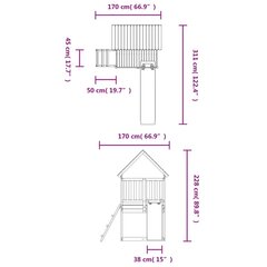 Žaidimų namelis su čiuožykla/kopėčiomis kaina ir informacija | Vaikų žaidimų nameliai | pigu.lt