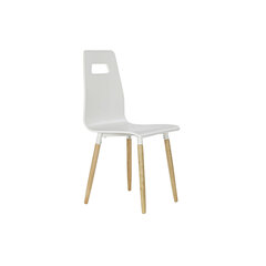 Valgomojo kėdė DKD Home Decor 43 x 50 x 88 cm Medžio Balta Natūralus kaučiukas Šviesiai rudas kaina ir informacija | Virtuvės ir valgomojo kėdės | pigu.lt