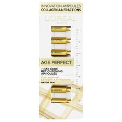 Stangrinančios kolageno ampulės brandžiai odai L´Oreal Age Perfect 7 Day Cure, moterims, 7 x 1 ml kaina ir informacija | Veido aliejai, serumai | pigu.lt