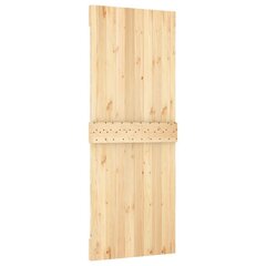 Stumdomos durys su įrangos rinkiniu, 80x210cm, VidaXl, pušies masyvas kaina ir informacija | Vidaus durys | pigu.lt