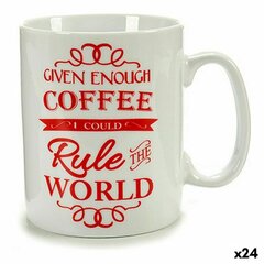 Кружка Mug Coffee Фарфор Красный Белый 500 ml 24 штук цена и информация | Стаканы, фужеры, кувшины | pigu.lt