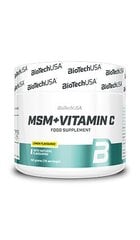 Biotech MSM+Vitamin C 150 г цена и информация | Добавки и препараты для суставов | pigu.lt