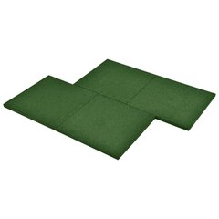 Plytelės apsaugai nuo kritimo, 18vnt., žalios, 50x50x3cm, guma kaina ir informacija | Terasos grindys | pigu.lt