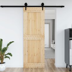 Universalios durys, 80x210cm, pušies medienos masyvas kaina ir informacija | Vidaus durys | pigu.lt