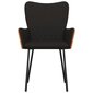 Valgomojo kėdės, Audinys/Dirbtinė oda, 2vnt., juoda цена и информация | Virtuvės ir valgomojo kėdės | pigu.lt