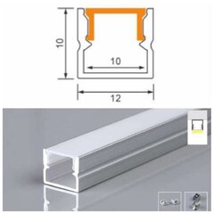 Paviršinis LED juostos profilis, 3 m. kaina ir informacija | LED juostos | pigu.lt