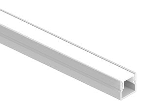 Paviršinis sidabro spalvos 3 metrų 10mm-12mm-10mm LED juostos U FORMOS profilis. kaina ir informacija | LED juostos | pigu.lt
