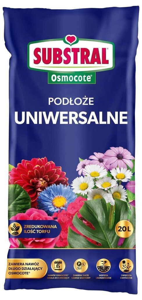 Kambarinių augalų gruntas Substral, 20 l цена и информация | Gruntas, žemė, durpės, kompostas | pigu.lt