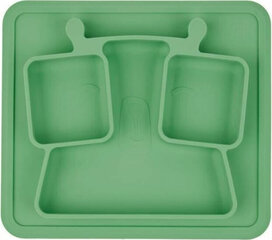 Badabulle vaikiška lėkštė, žalia kaina ir informacija | Indai, lėkštės, pietų servizai | pigu.lt