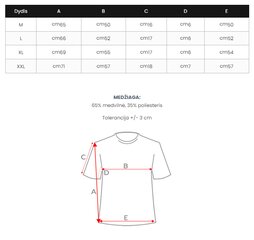 Vyriški balti marškinėliai KĄ TU kaina ir informacija | Sportinė apranga vyrams | pigu.lt