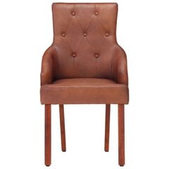 Valgomojo kėdės, 4vnt., rudos kaina ir informacija | Virtuvės ir valgomojo kėdės | pigu.lt