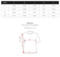 Vyriški chaki marškinėliai TUOJ (juodas) JS/712005-55543-5XL kaina ir informacija | Sportinė apranga vyrams | pigu.lt