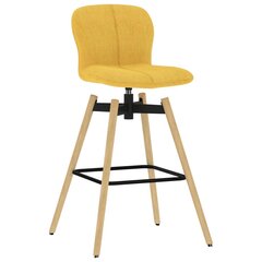 Pasukamos baro kėdės, 2vnt., geltonos spalvos, audinys kaina ir informacija | Virtuvės ir valgomojo kėdės | pigu.lt