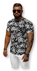 Vyriški juodi marškinėliai su raštais Ginger kaina ir informacija | Sportinė apranga vyrams | pigu.lt