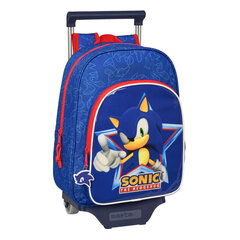 Mokyklinė kuprinė su ratukais Safta Sonic Let's roll, mėlyna цена и информация | Школьные рюкзаки, спортивные сумки | pigu.lt