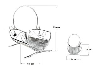 Medžio krepšys židiniui dk 865 silver kaina ir informacija | Priedai šildymo įrangai | pigu.lt