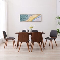 Valgomojo kėdės, 6vnt., pilkos spalvos, audinys (3x287384) kaina ir informacija | Virtuvės ir valgomojo kėdės | pigu.lt