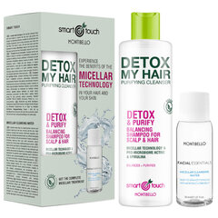 Montibello Smart Touch Detox My Hair rinkinys Micelarinis plaukų šampūnas 300ml + Micelarinis veido valymo skystis 30ml kaina ir informacija | Priemonės plaukų stiprinimui | pigu.lt