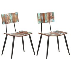 Valgomojo kėdės, 2vnt., perdirbtos medienos masyvas kaina ir informacija | Virtuvės ir valgomojo kėdės | pigu.lt