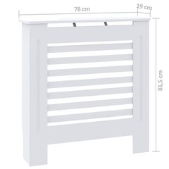 Radiatoriaus uždangalas, baltas, 78cm, MDF kaina ir informacija | Priedai šildymo įrangai | pigu.lt