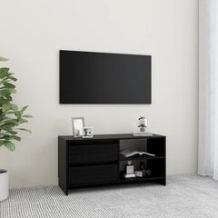 Televizoriaus spintelė, juoda, 80x31x39cm, pušies masyvas kaina ir informacija | TV staliukai | pigu.lt